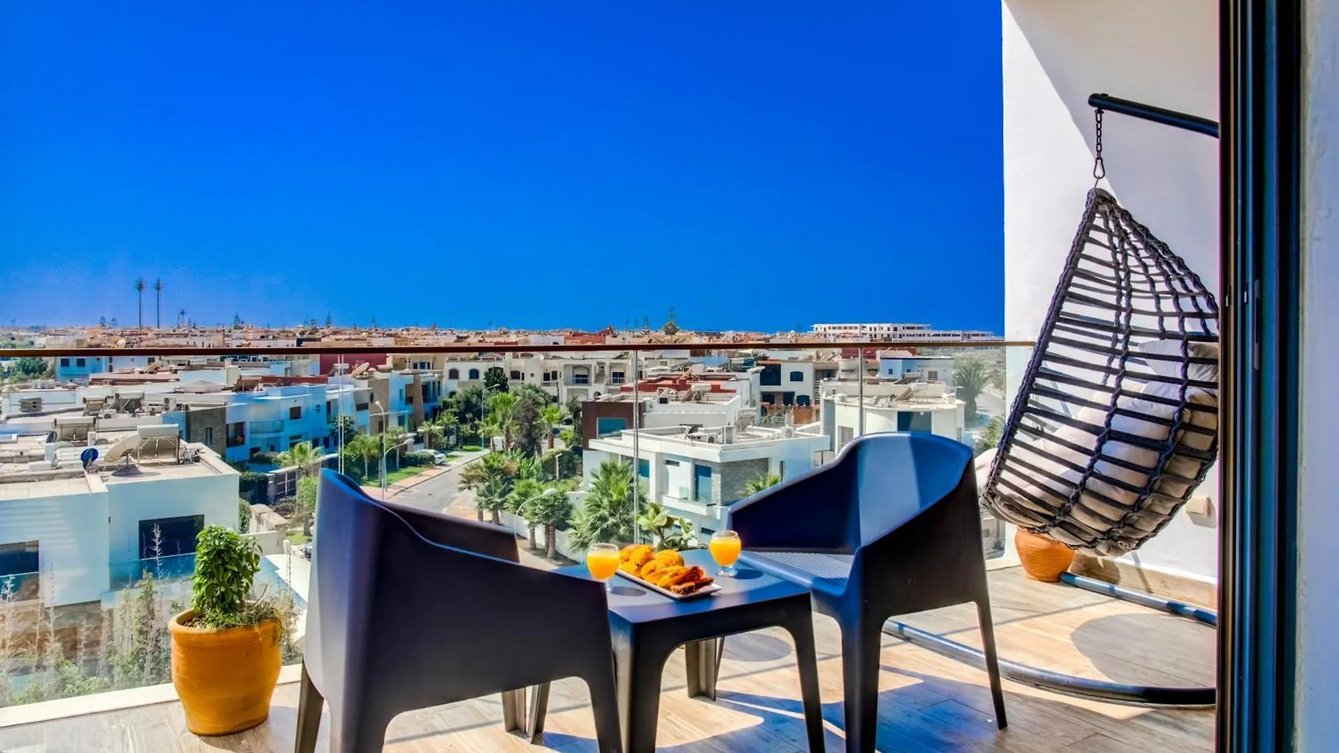 Central Panoramic View In Agadir Bay, Big Terrace, Pools, Wifi, Parking Apartment